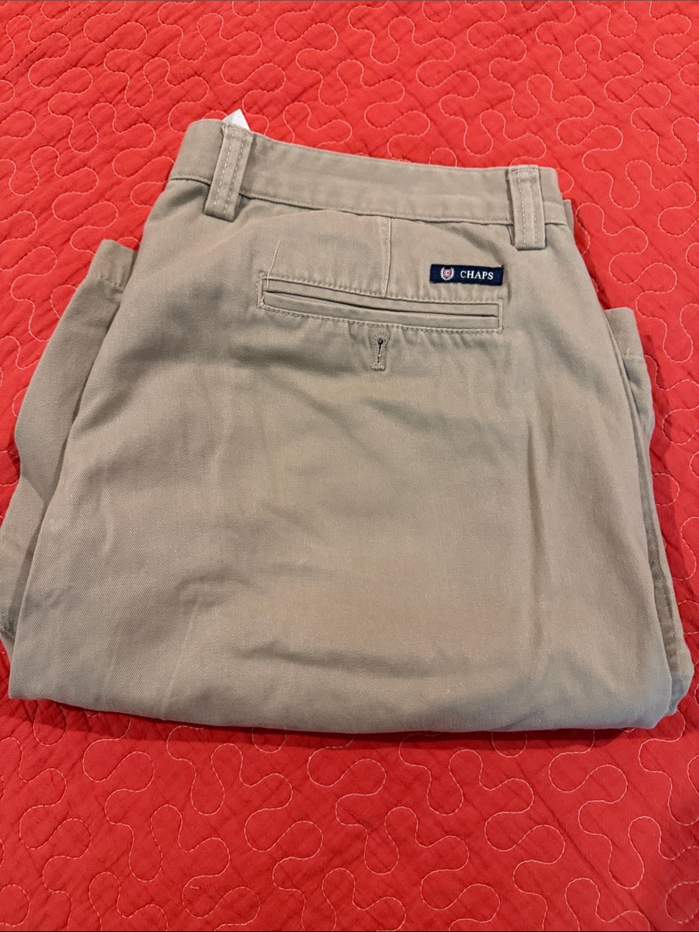Chaps Men's Tan Khaki Chino Shorts